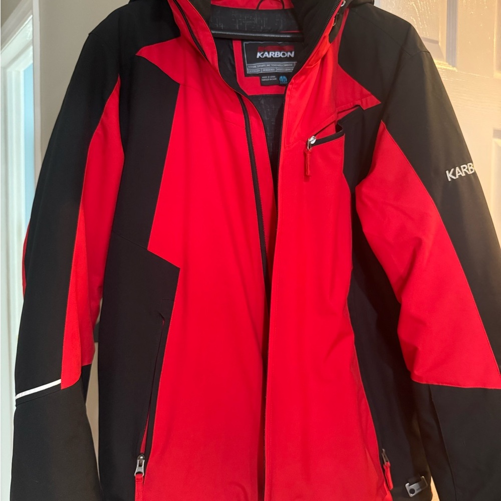Karbon Red and Black Ski Jacket